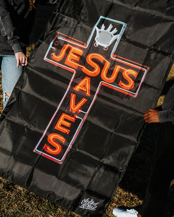 Jesus Saves Flag