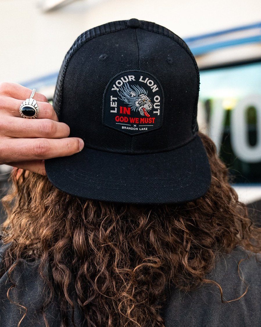 Brandon Lake Let Your Lion Out Trucker Hat- Lion Tattoo Design – In God  We Must