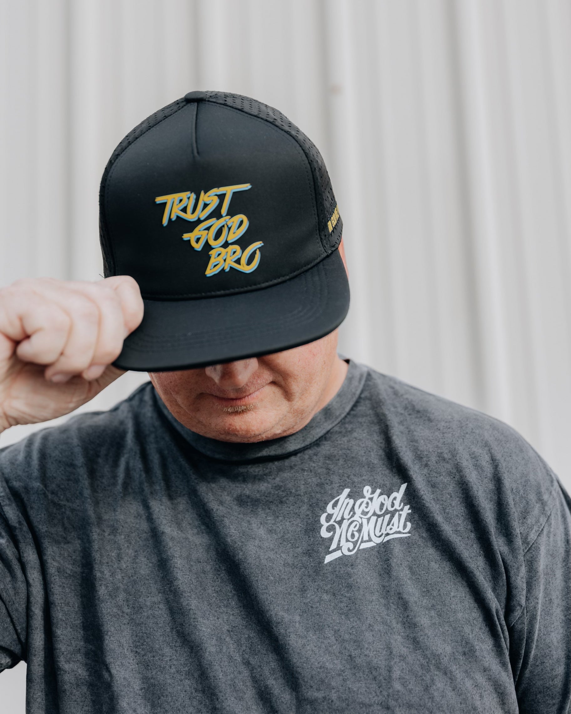 Flat Brim Snapback Hat- Finish The Fight Design – In God We Must