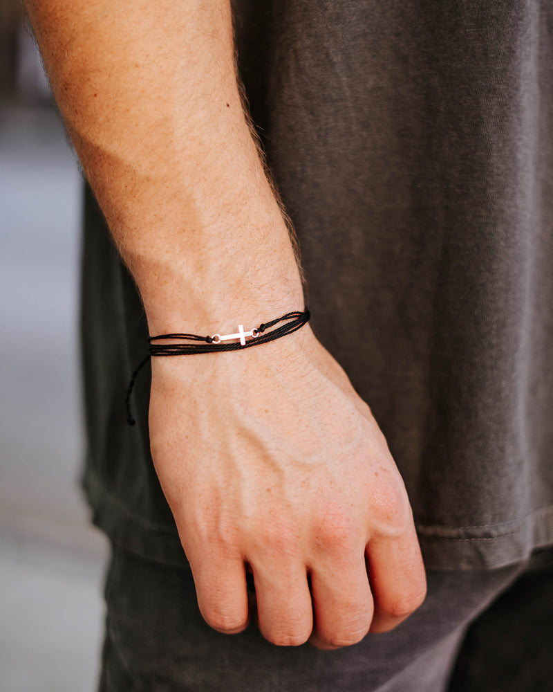 Rope Bracelets w/Cross – In God We Must - Main Image
