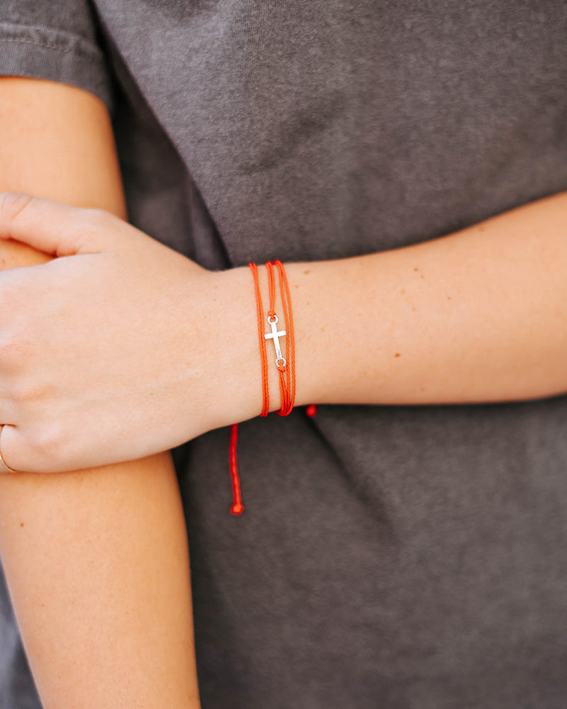 Rope Bracelets w/Cross