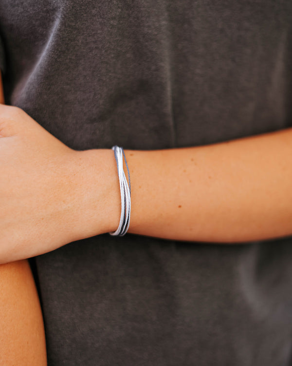 Rope Bracelet- Charcoal/Gray/White
