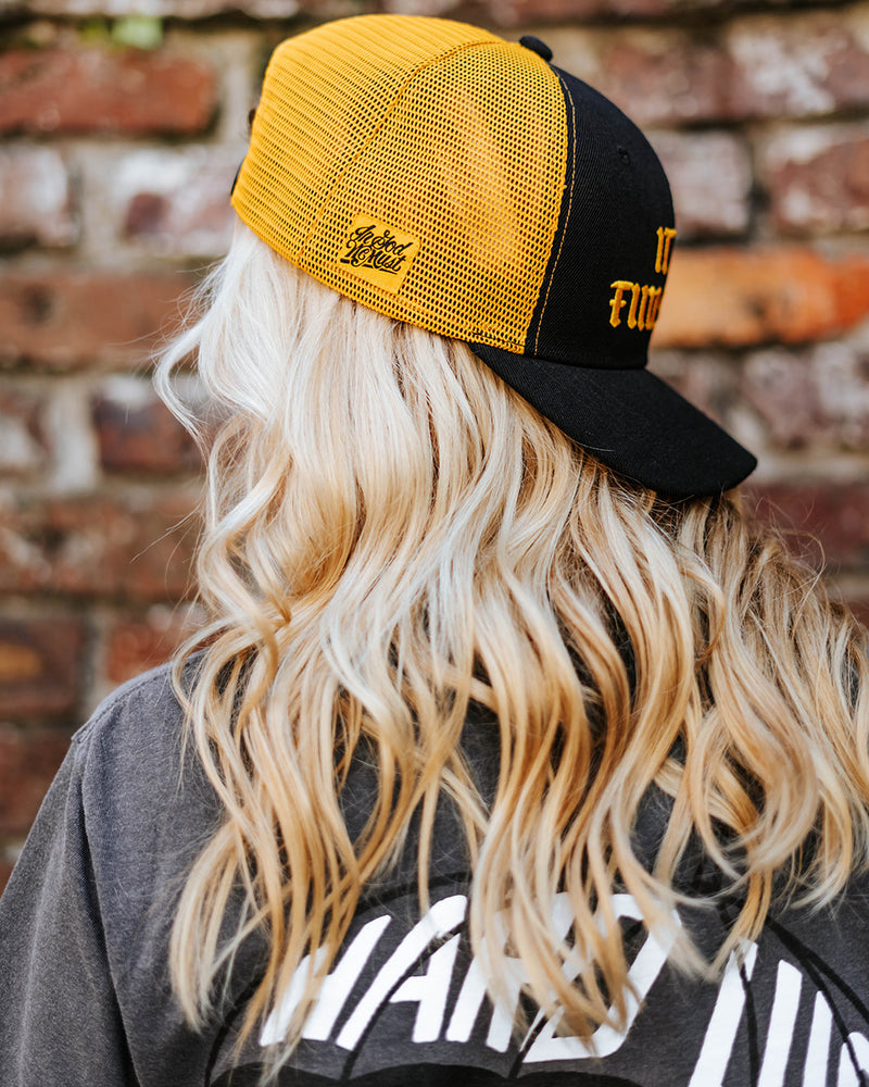 'It Is Finished' Black & Yellow Snapback Hat