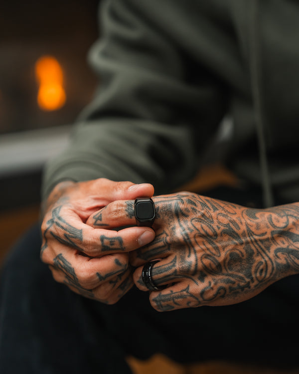 Black Glass Ring