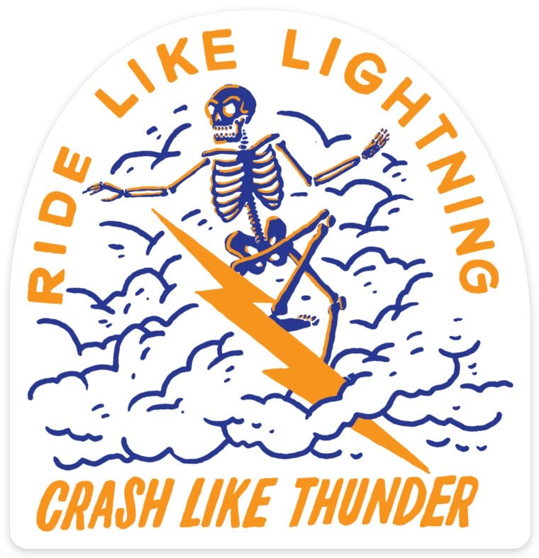 "Ride Like Lightning" Sticker