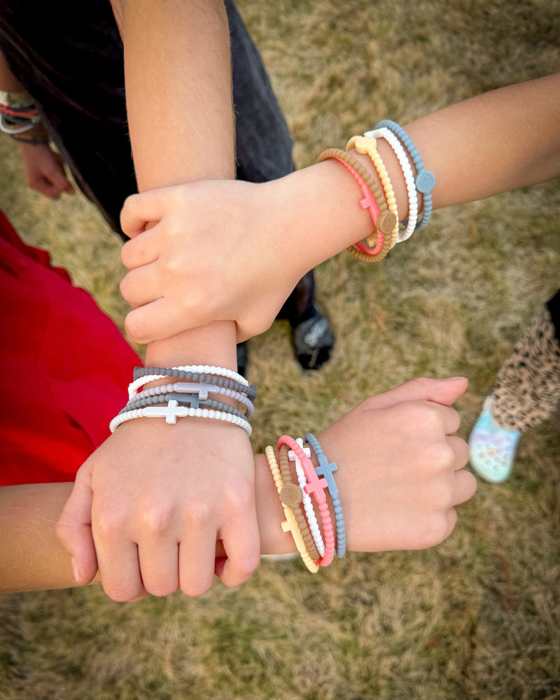 Black & Gray Cross Bracelet Collection