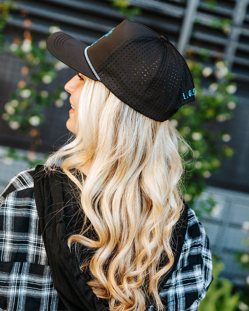 Long Hair Visor Style Flat Brim Snapback Hat- Finish The Fight