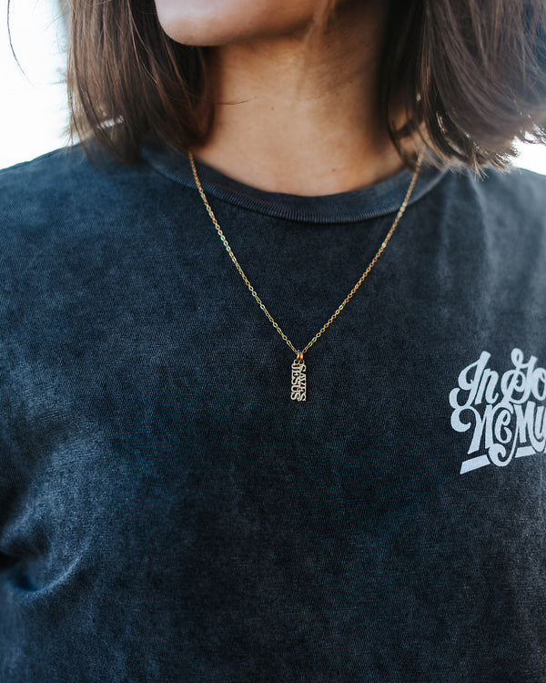 'Jesus Saves' Gold Necklace