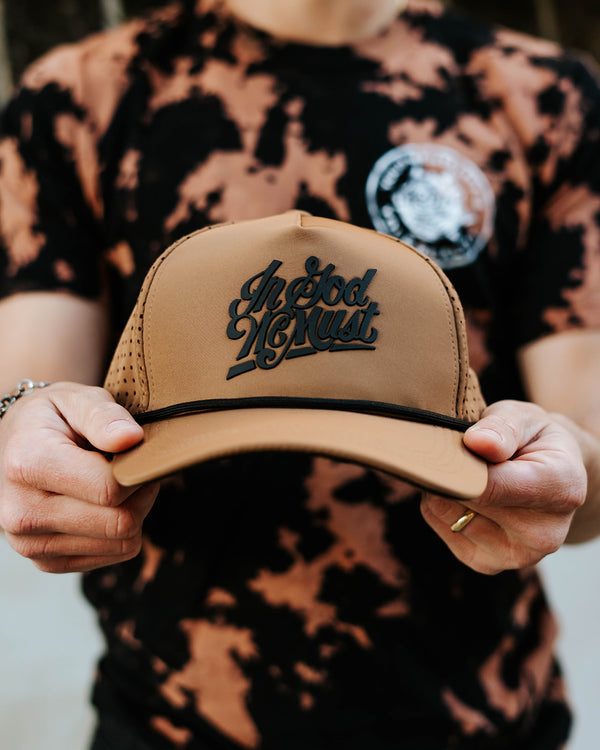 In God We Must Signature Hat- Camel