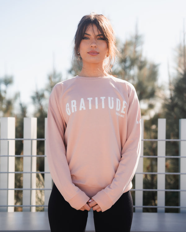 'Gratitude' Blush Crewneck