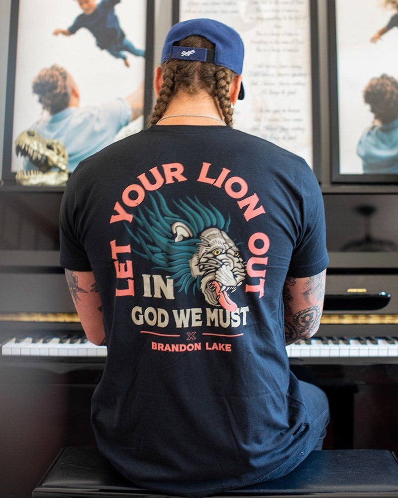 Brandon Lake "Let Your Lion Out" Tee Apparel In God We Must 