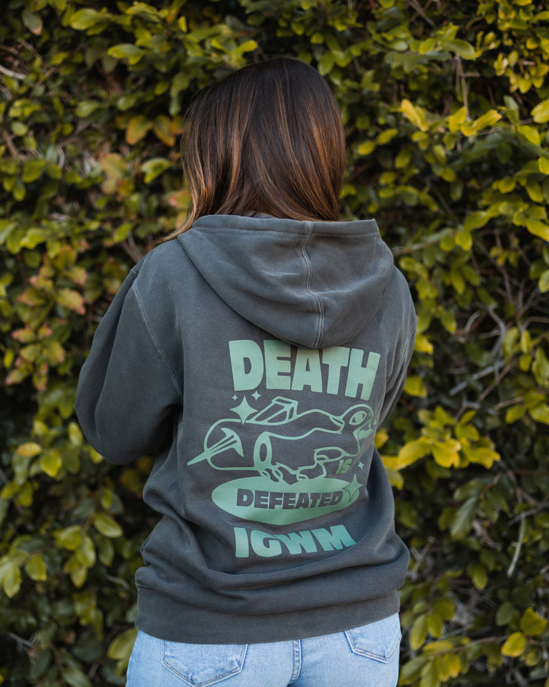 "Death is Defeated" Hoodie Fleece In God We Must 