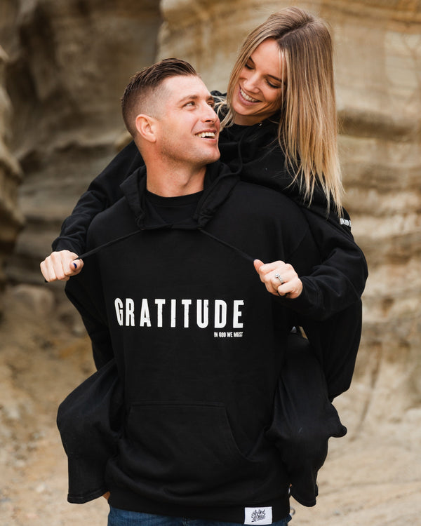 Gratitude Hoodie Fleece In God We Must 