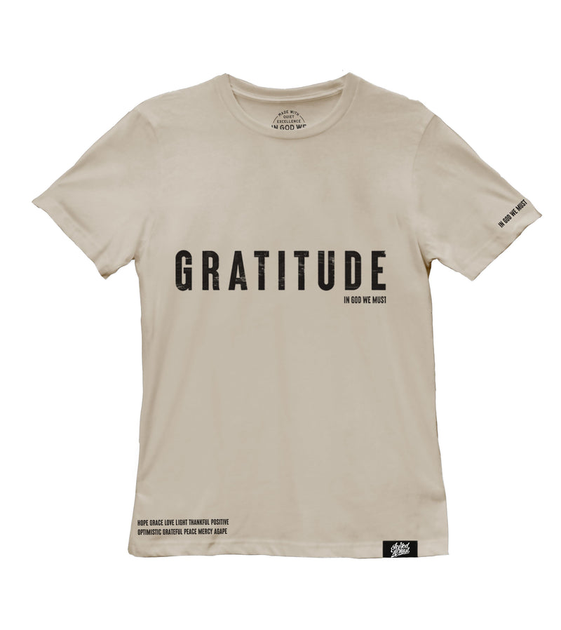 Gratitude Sand Tee – In God We Must