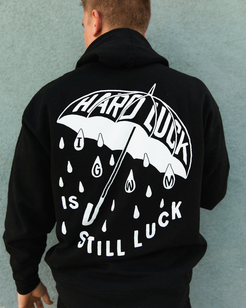 Hard Luck Black Hoodie Fleece In God We Must 