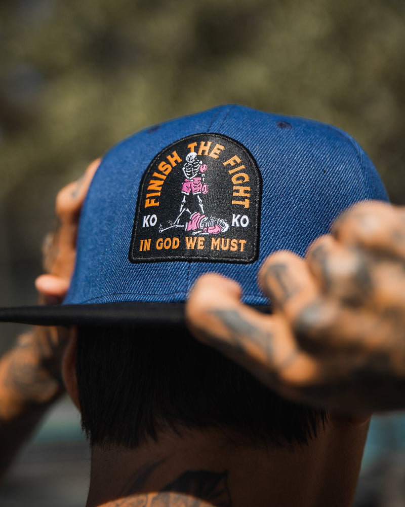 Hard Luck Blue Snapback Hat In God We Must 