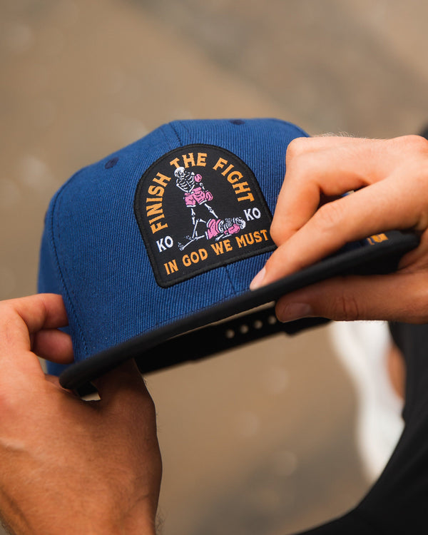 Hard Luck Blue Snapback Hat In God We Must 