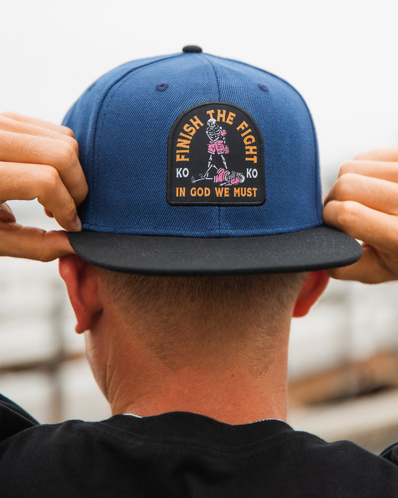 Hard Luck Blue Snapback Hat In God We Must 