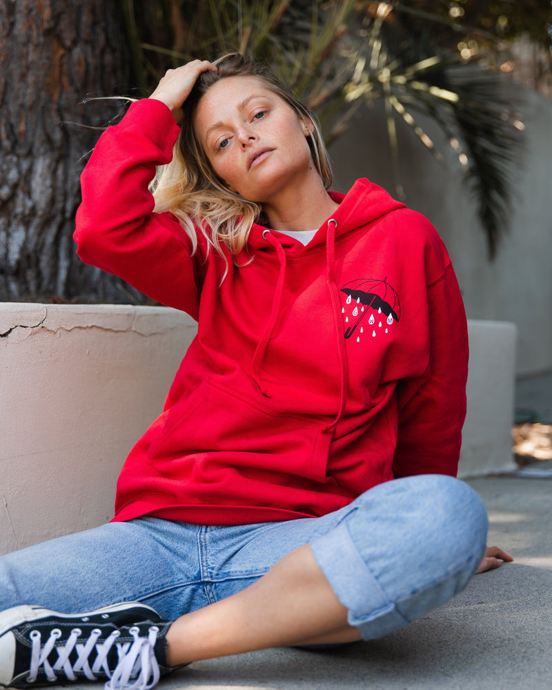 Hard Luck Red Hoodie Fleece In God We Must 