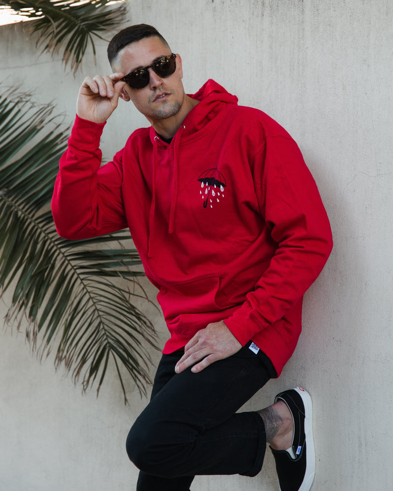 Hard Luck Red Hoodie Fleece In God We Must 