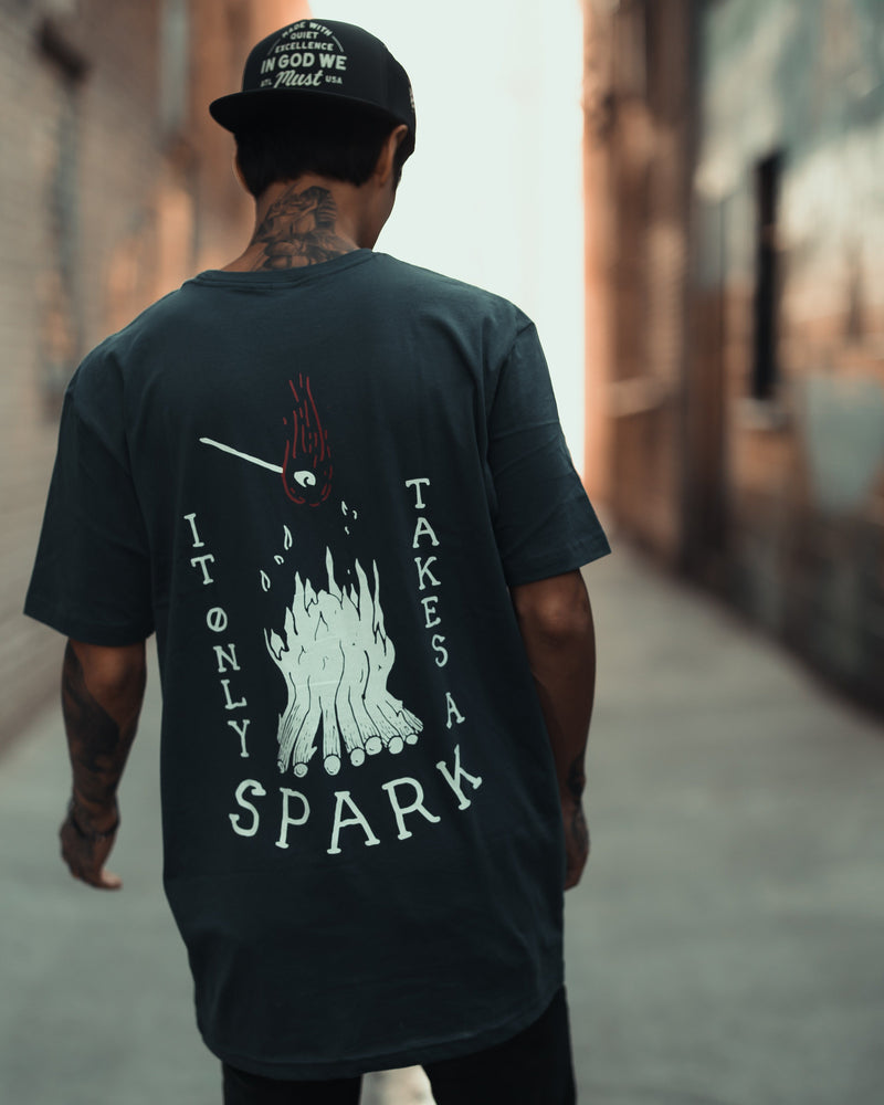 It Only Takes A Spark Premium Tee Sale Item In God We Must 
