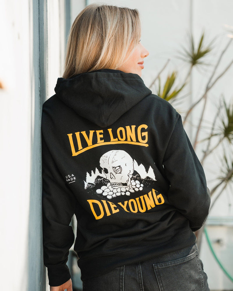 Live Long Die Young Hoodie Fleece In God We Must 