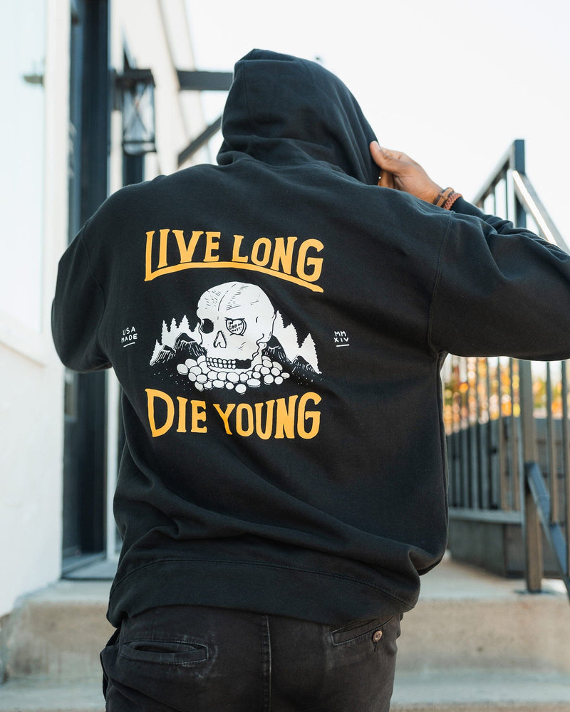 Live Long Die Young Hoodie Fleece In God We Must 