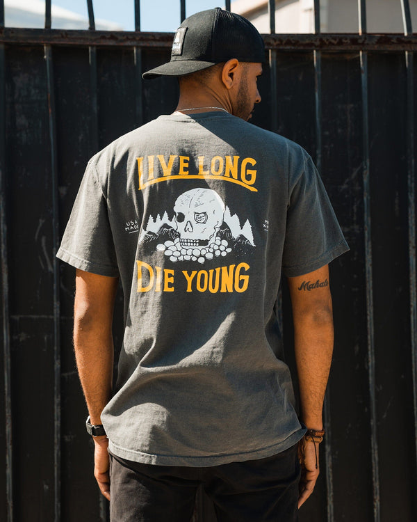Live Long Die Young Mineral Wash Premium Tee Apparel In God We Must 