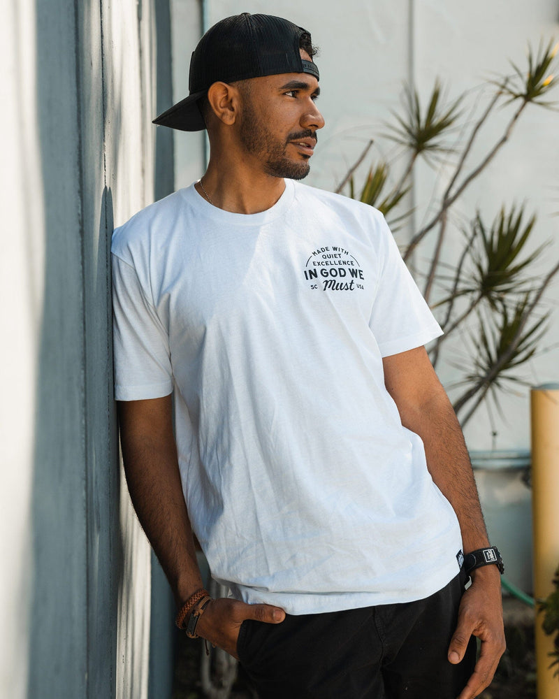 Live Long Die Young White Tee Apparel In God We Must 