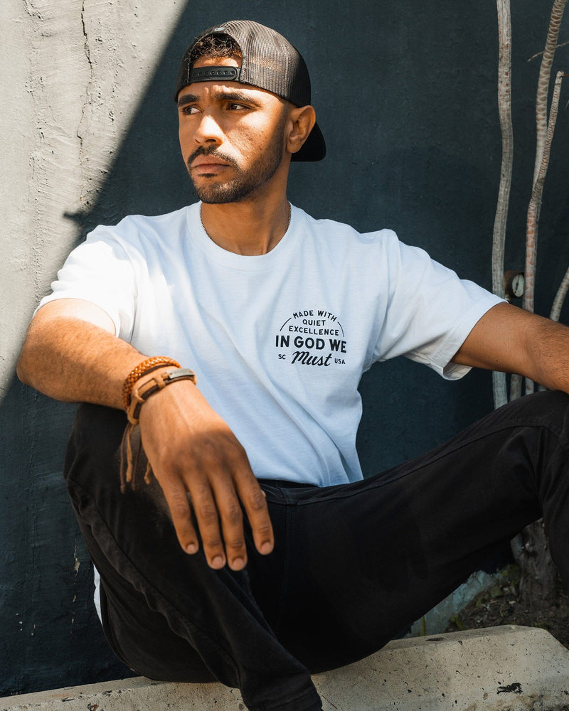 Live Long Die Young White Tee Apparel In God We Must 