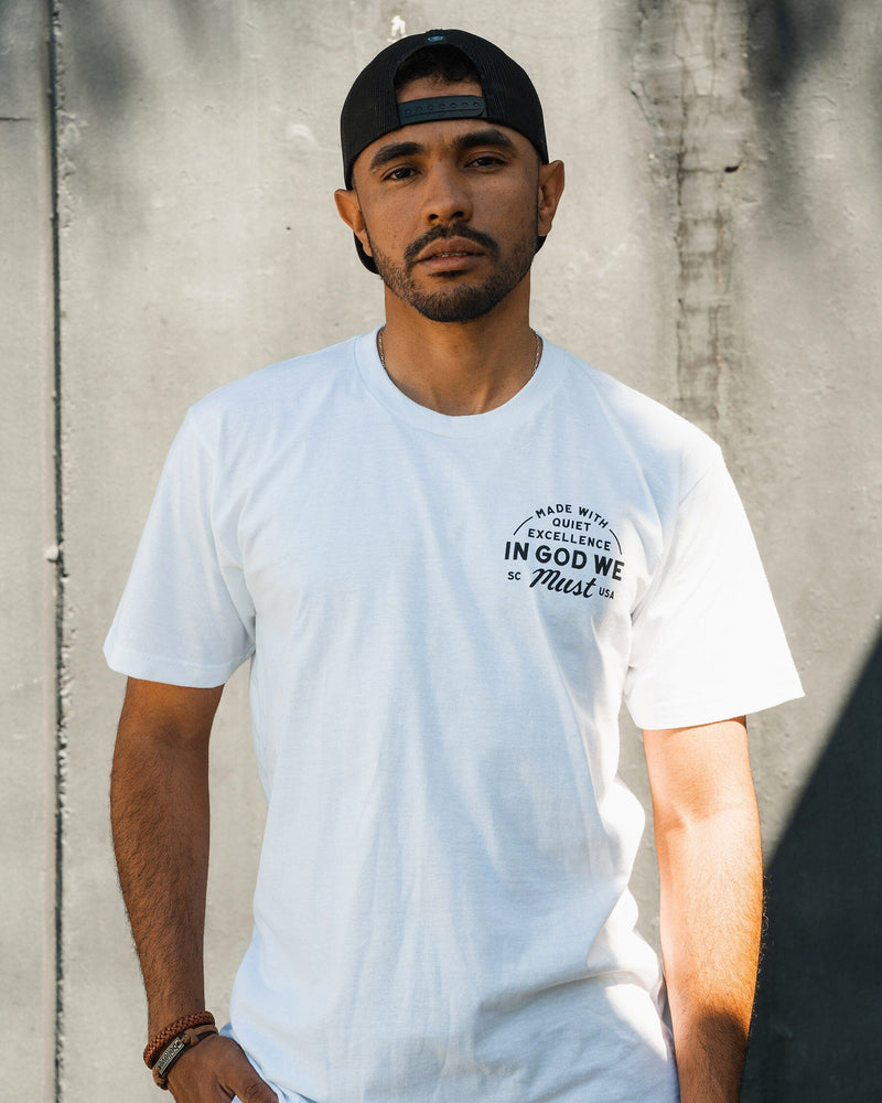 Live Long Die Young White Tee Apparel In God We Must 