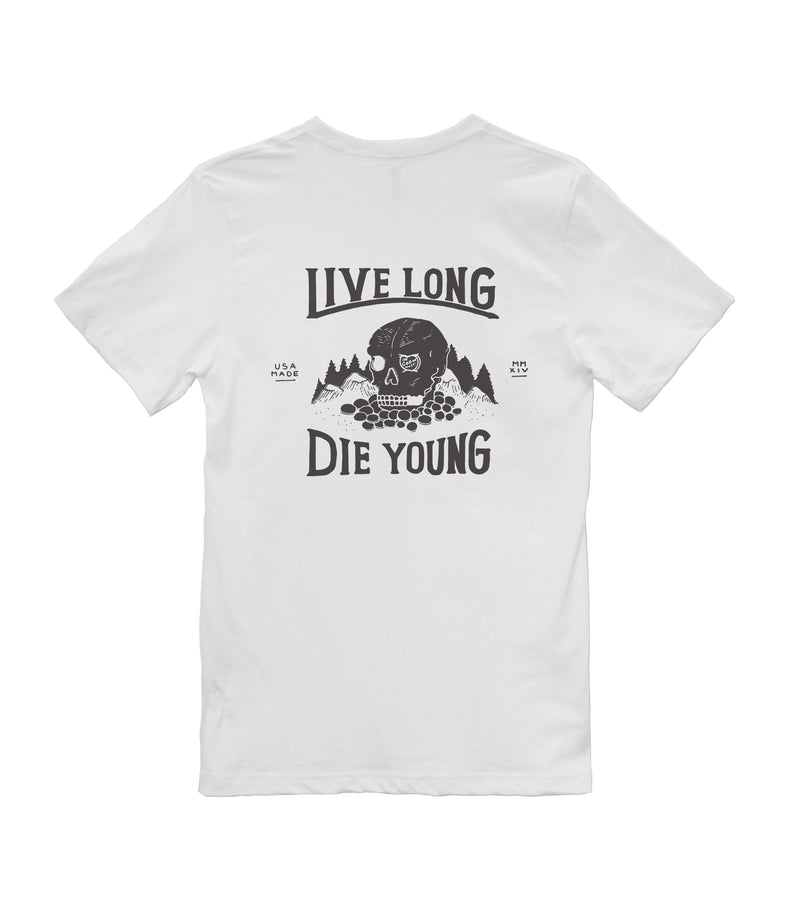 Live Long Die Young White Tee Apparel In God We Must 