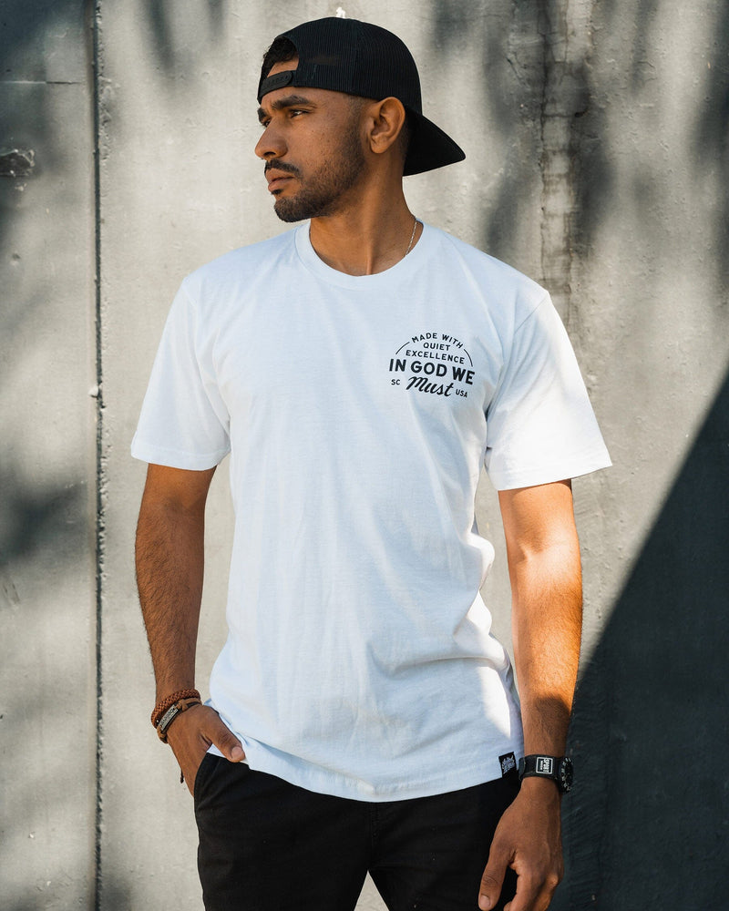 Live Long Die Young White Tee Apparel In God We Must 