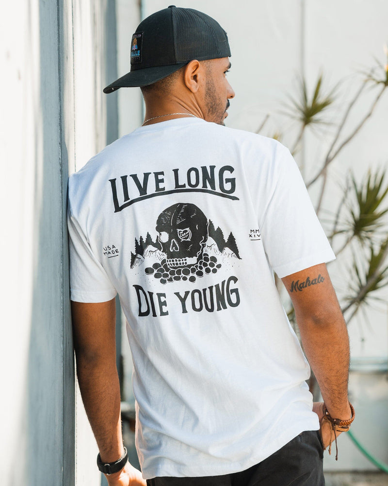 Live Long Die Young White Tee Apparel In God We Must 