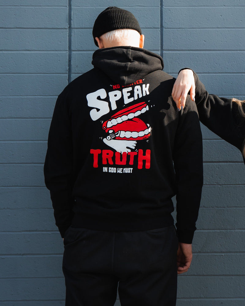 "Speak Truth" Hoodie Fleece In God We Must 