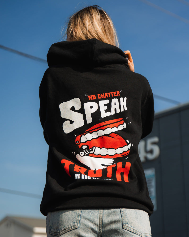 "Speak Truth" Hoodie Fleece In God We Must 